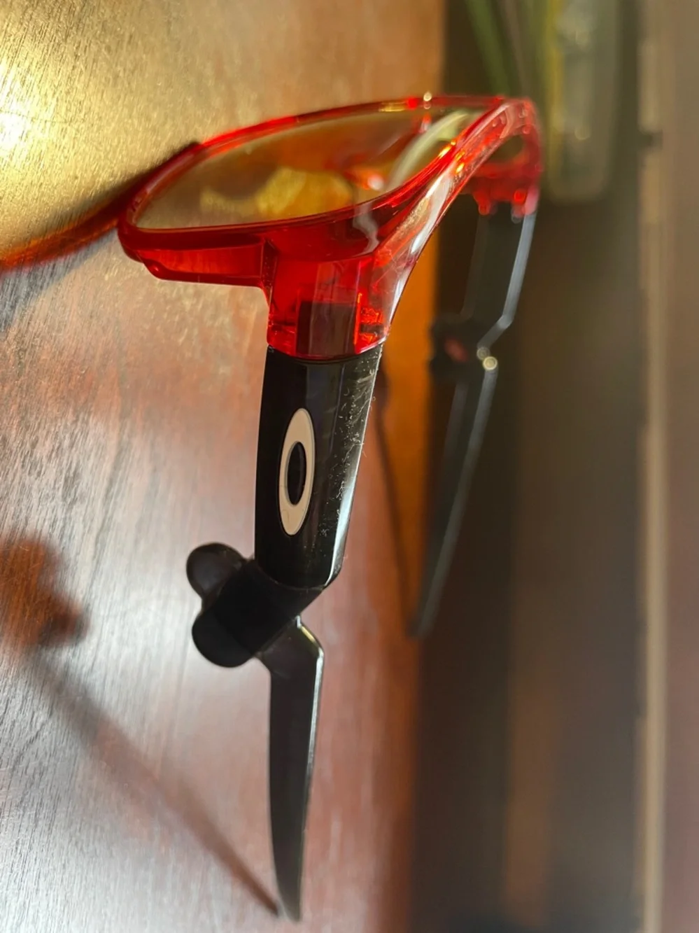 Yellow lens, Red frame Oakley gaming glasses